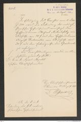 k.k. naturhistorisches Hofmuseum, Intendanzakten 1885-1896 (Hauer), Aktenzahl Z.532/1891, Seite 1